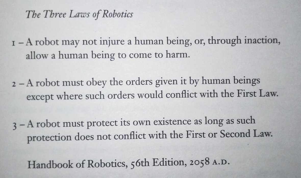 The Three Laws of Robotics